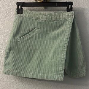 Forever 21 Light Green Corduroy Mini Skirt